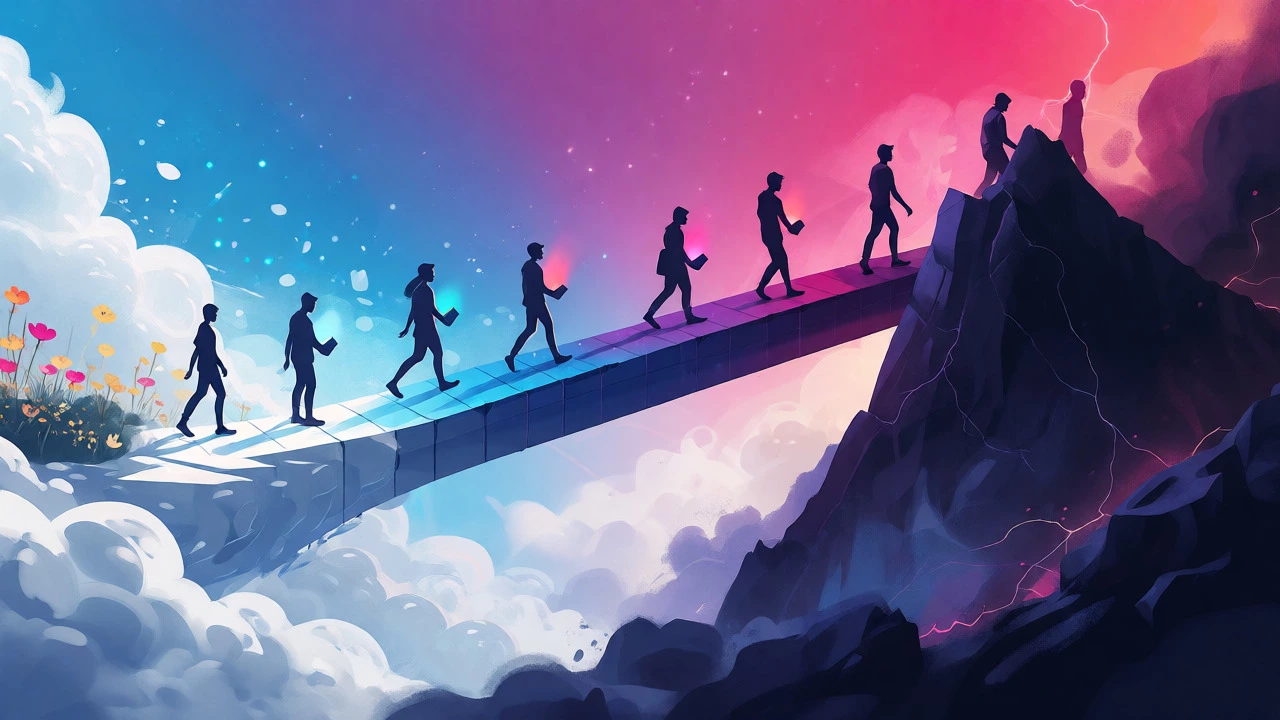 Conceptual art showing the spectrum of language in YA fiction
